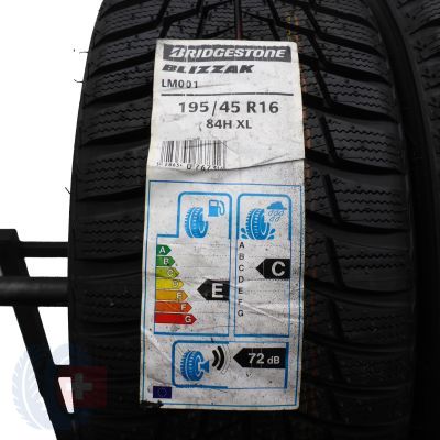 3. 195 45 16 2x BRIDGESTONE 195/45 R16 84H Blizzak Lm001 Winterreifen 2017 WIE NEU VOLL