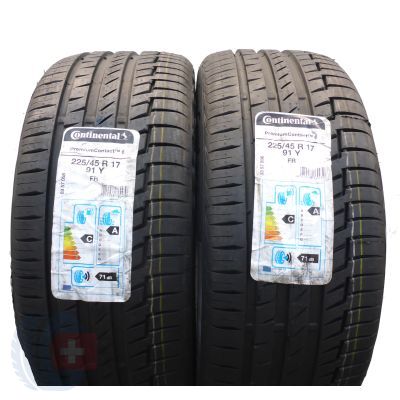 3.  225 45 17 4x CONTINENTAL 225/45 R17 91Y XL PremiumContact 6 Sommerreifen 2019 VOLL WIE NEU