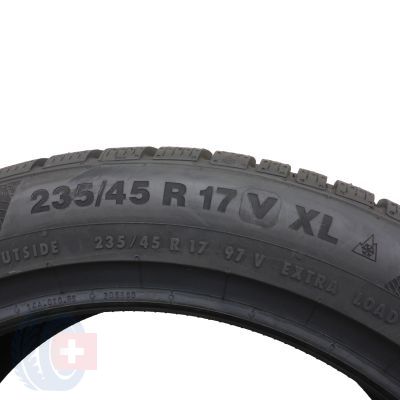 6. 235 45 17 4x CONTINENTAL 235/45 R17 91V XL WinterContact TS850P Winterreifen 2021 VOLL Wie Neu