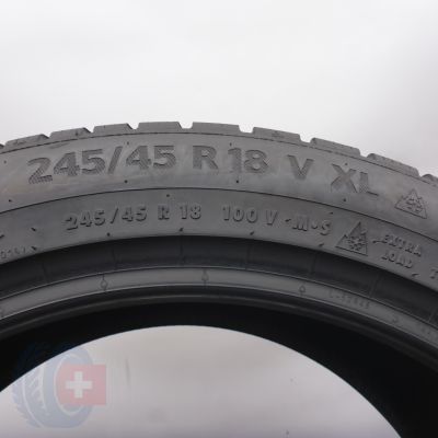 8. 245 45 18 4x CONTINENTAL 245/45 R18 100V XL WinterContact TS870 P Winterreifen  2023 7,5-8,5mm