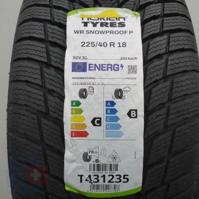 3. 225 40 18 2x NOKIAN 225/40 R18 92V XL WR Snowproof P Winterreifen 2026 Ungebraucht  