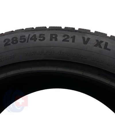 3. 285 45 21 1x CONTINENTAL 285/45 R21 113V XL WinterContact TS850P AO SUV Winterreifen 8,8mm 2022 Wie Neu