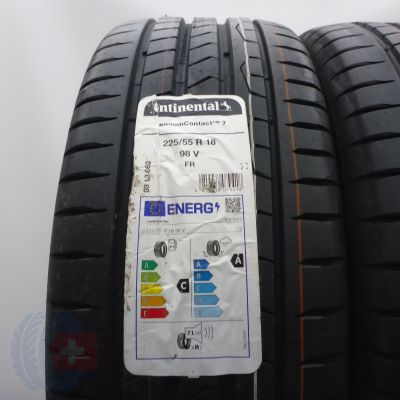 2. 225 55 18 4x CONTINENTAL 225/55 R18 98V PremiumContact 6 Sommerreifen 2025 VOLL WIE NEU