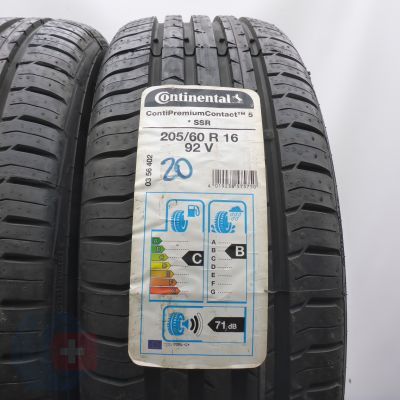 3.  205 60 16 2x CONTINENTAL 205/60 R16 92V ContiPremiumContact 5 RFT BMW Sommerreifen 2020 Ungebraucht   