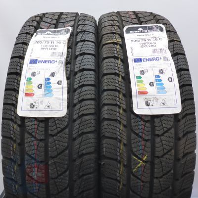 3. 205 75 16C 4x UNIROYAL 205/75 R16C 110/108R Snow Max 3 Winterreifen 2022 VOLL WIE NEU 