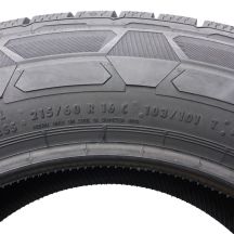 6. 215 60 16C 2x CONTINENTAL 215/60 R16C 103/101T VanContact Winter Winterreifen 2019 VOLL Wie Neu