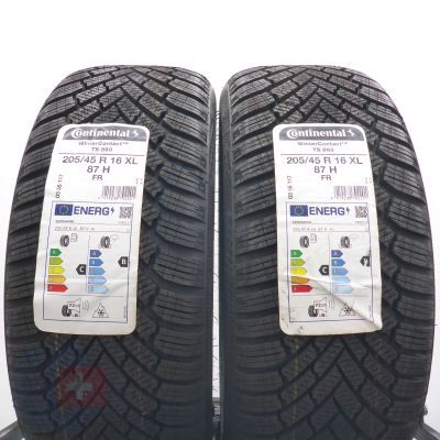 3.  205 45 16 2x Continental  205/45 R16 87H XL WinterContact TS 860 Winterreifen 2021 Ungebraucht  