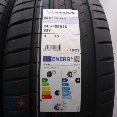3. 245 40 18 4x MICHELIN 245/40 R18 93Y AO PilotSport 4 Sommerreifen 2025 WIE NEU VOLL