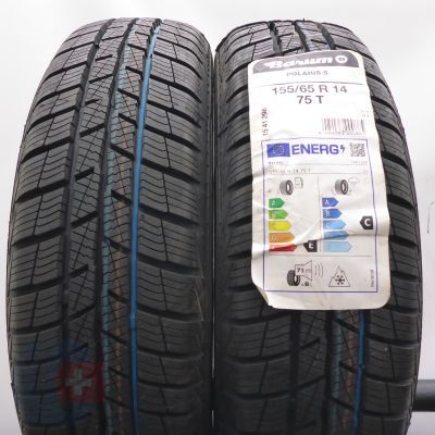 155 65 14 2x BARUM 155/65 R14 75T Polaris 5 Winterreifen 2023 VOLL WIE NEU 