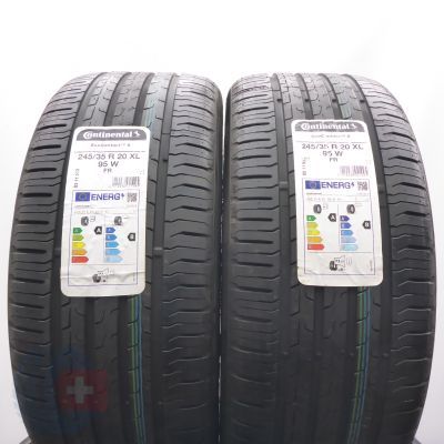  245 35 20 2x CONTINENTAL 245/35 R20 95W XL EcoContact 6 Sommerreifen 2021 Ungebraucht  