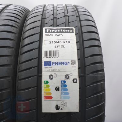 2. 215 45 18 2x FIRESTONE 215/45 R18 93Y XL Roadhawk Sommerreifen 2022 Ungebraucht  