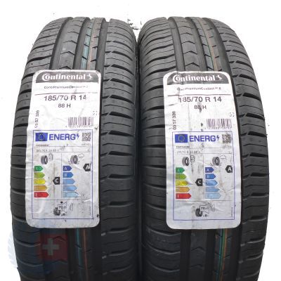 185 70 14 2x CONTINENTAL 185/70 R14 88H ContiPremiumContact 5 Sommerreifen 2022 VOLL WIE NEU 