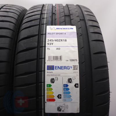 2. 245 40 18 4x MICHELIN 245/40 R18 93Y AO PilotSport 4 Sommerreifen 2025 WIE NEU VOLL