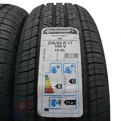 2. 4 x CONTINENTAL 235/65 R17 104V M0 4x4Contact 2021 Sommerreifen 2021 WIE NEU VOLL