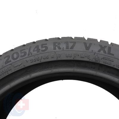 5. 205 45 17 1x CONTINENTAL 205/45 R17 88V XL WinterContact TS 870 P Winterreifen 2024 8,8mm WIE NEU