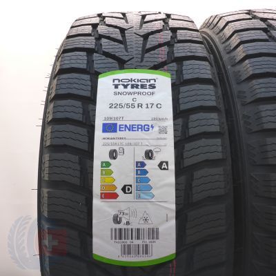 2. 225 55 17C 2x NOKIAN 225/55 R17C 109/107T SnowProof C Winterreifen 2025 VOLL WIE NEU  