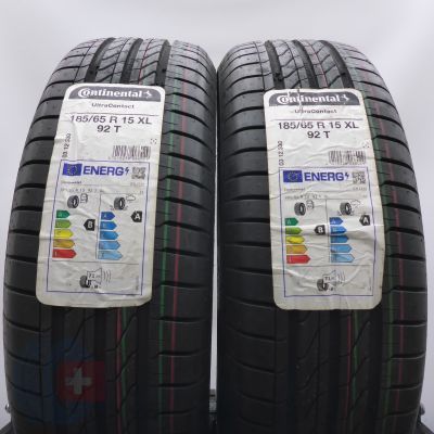 185 65 15 2x CONTINENTAL 185/65 R15 92T XL UltraContact Sommerreifen 2022 VOLL