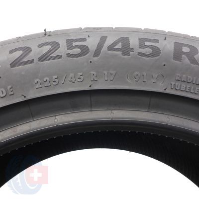 6. 225 45 17 4x CONTINENTAL 225/45 R17 91Y PremiumContact 6 Sommerreifen 2019 WIE NEU VOLL