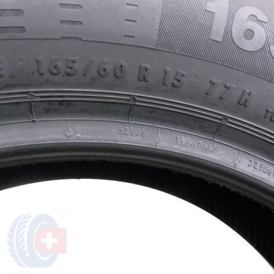 5. 4 x CONTINENTAL 165/60 R15 77H ContiEcoContact 5 Sommerreifen DOT17 6,5-6,8mm