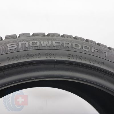 6. 245 40 19 4x NOKIAN 245/40 R19 98V XL Snowproof 1 Winterreifen 2024 8mm WIE NEU 