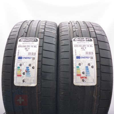 4.  235 40 18 4x CONTINENTAL 235/40 ZR18  95Y XL SportContact 6 Sommerreifen 2021/22 Ungebraucht   