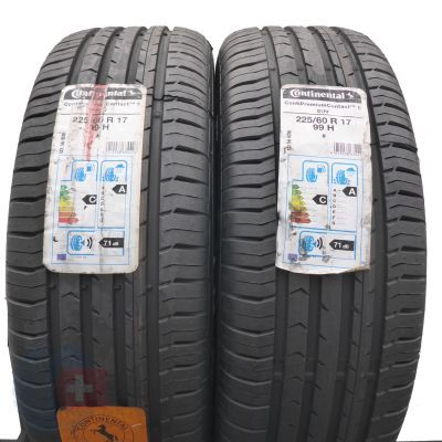 225 60 17 2x CONTINENTAL 225/60 R17 99H ContiPremiumContact 5 SUV Sommerreifen 2017/19 VOLL WIE NEU