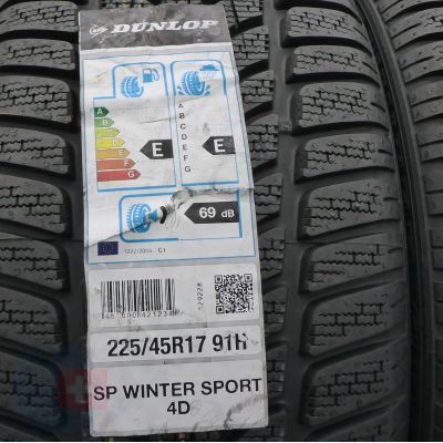 2. 225 45 17 4x DUNLOP 225/45 R17 91H MO SP Winter Sport 4D MO Winterreifen 2018 WIE NEU VOLL