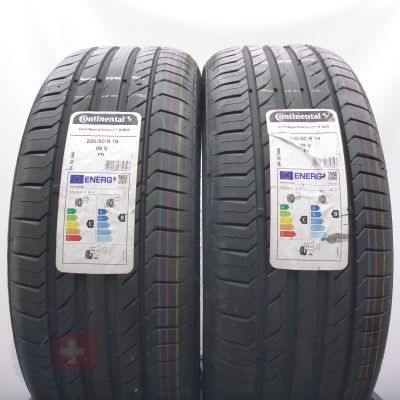 235 50 19 2x CONTINENTAL 235/50 R19 99V ContiSportContact 5 SUV Sommerreifen 2023 VOLL WIE NEU 