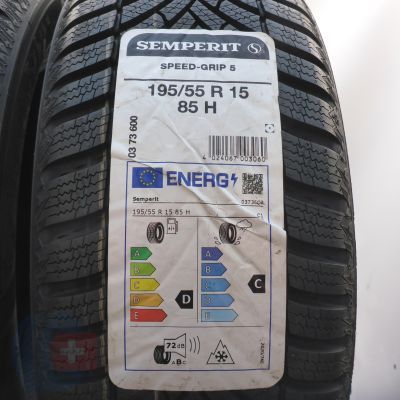 2. 195 55 15 4x SEMPERIT 195/55 R15 85H Speed-Grip 5 Winterreifen 2022/23 Ungebraucht  