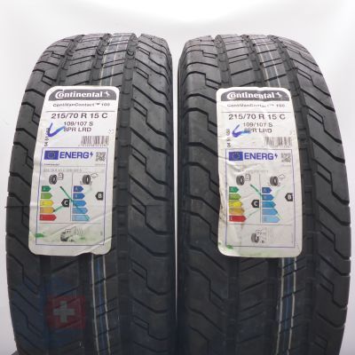 5. 215 70 15C 4x CONTINENTAL 215/70 R15C 109/107S ContiVanContact 100 Sommerreifen 2022, 2023 VOLL