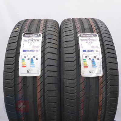 4. 255 55 19 4x CONTINENTAL 255/55 R19 111W XL ContiSportContact 5 SUV J LR Sommerreifen 2022 WIE NEU VOLL