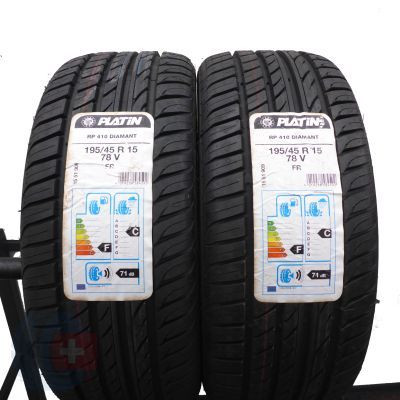 3. 4 x PLATIN 195/45 R15 78V RP410 Diamant Sommerreifen 2016 UNGEBRAUCHT VOLL