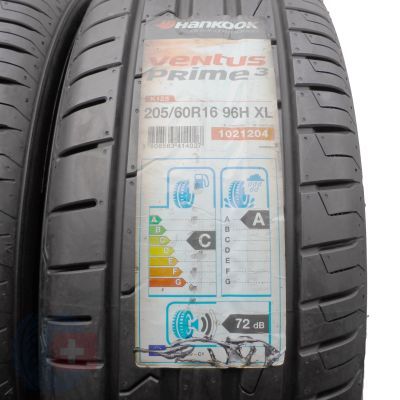 3. 205 60 16 2x HANKOOK 205/60 R16  96H XL Ventus Prime 3 Sommerreifen 2017 VOLL