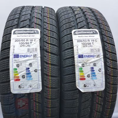 3. 205/60 R16C 4x CONTINENTAL 100/98T VanContact Winter Winterreifen 2022  VOLL WIE NEU 