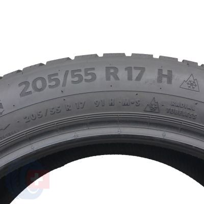 5. 1 x CONTINENTAL 205/55 R17 91H WinterContact TS 870P Winterreifen 2022 WIE NEU 7,5mm