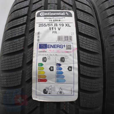 2. 255 55 19 4x CONTINENTAL 255/55 R19 111V XL WinterContact TS870P Winterreifen 2022 VOLL 