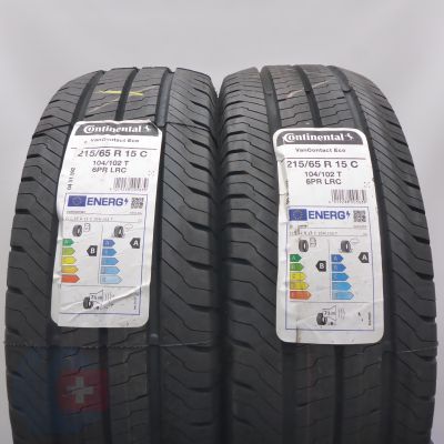 215 65 15C 2x CONTINENTAL 215/65 R15C 104/102T VanContact Eco Sommerreifen 2022 VOLL 