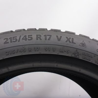 6. 215 45 17 4x CONTINENTAL 215/45 R17 91V XL WinterContact TS870 Winterreifen 2024 6,8-7,5mm
