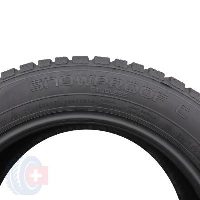 3. 215 60 17 C 1x NOKIAN 215/60 R17C 104/102H SnowProof C Winterreifen 2021 8mm Wie Neu