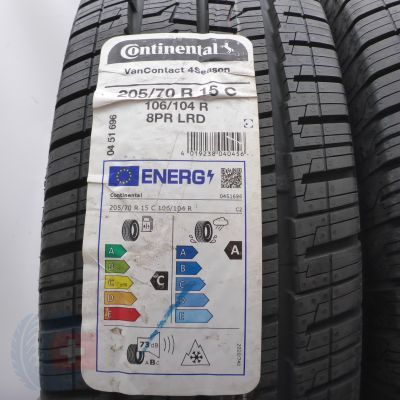 2.  205 70 15C 2x CONTINENTAL 205/70 R15C 106/104R VanContact 4Season Ganzjahresreifen 2022 Ungebraucht   