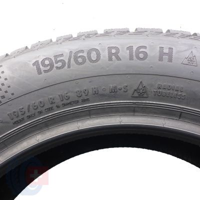 7. 195 60 16 4x CONTINENTAL 195/60 R16 89H WinterContact TS 860 S BMW Winterreifen 2020 VOLL WIE NEU