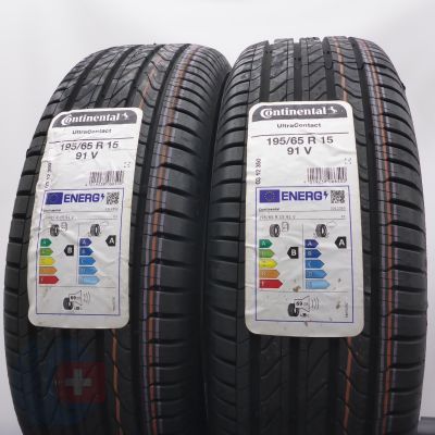 4. 195 65 15 4x CONTINENTAL 195/65 R15 91V UltraContact Sommerreifen 2022 Ungebraucht  