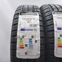 2.  155 60 15 2x CONTINENTAL 155/60 R15 74T ContiEcoContact 3 Sommerreifen 2021 Ungebraucht   