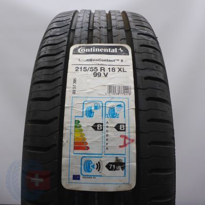  215 55 18 1x CONTINENTAL 215/55 R18 99V XL ContiEcoContact 5 Sommerreifen 2018 VOLL 