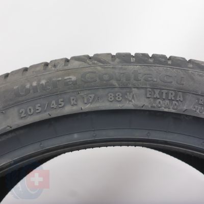 7.  205 45 17 4x CONTINENTAL 205/45 R17  88V XL UltraContact Sommerreifen 2023 VOLL WIE NEU  7.  205 45 17 4x CONTINENTAL 205/45 R17  88V XL UltraContact Sommerreifen 2023 VOLL WIE NEU