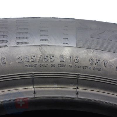 5. 225 55 16 4x CONTINENTAL 225/55 R16 95Y ContiEcoContact 5 Sommerreifen 2019 VOLL Wie Neu