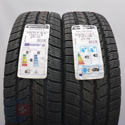 3. 215 75 16C 4x CONTINENTAL 215/75 R16C 113/111R VanContact Winter Winterreifen 2020, 2021 WIE NEU VOLL