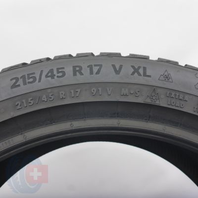 6. 215 45 17 2x CONTINENTAL 215/45 R17 98H WinterContact TS 870 Winterreifen 2023 8,2-8,8mm