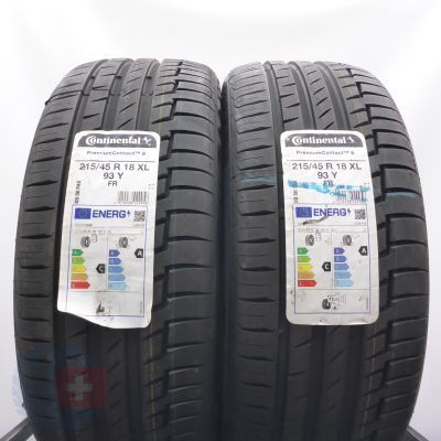 215 45 18 2x CONTINENTAL 215/45 R18 93Y XL PremiumContact6 Sommerreifen 2023 VOLL