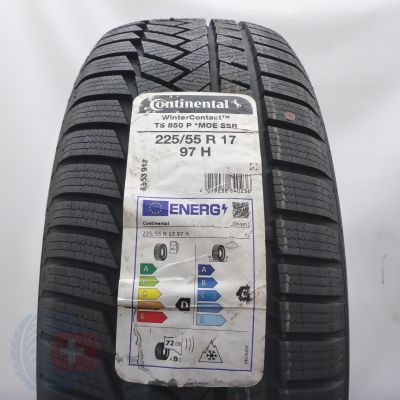 225 55 17 1x CONTINENTAL 225/55 R17 97H RunFlat BMW MOE WinterContact TS850P Winterreifen 2022 VOLL